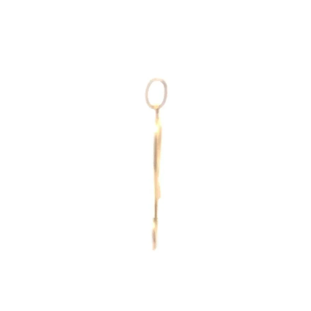 18K Gold Pendant Letter Initial R - Picture 3 of 9